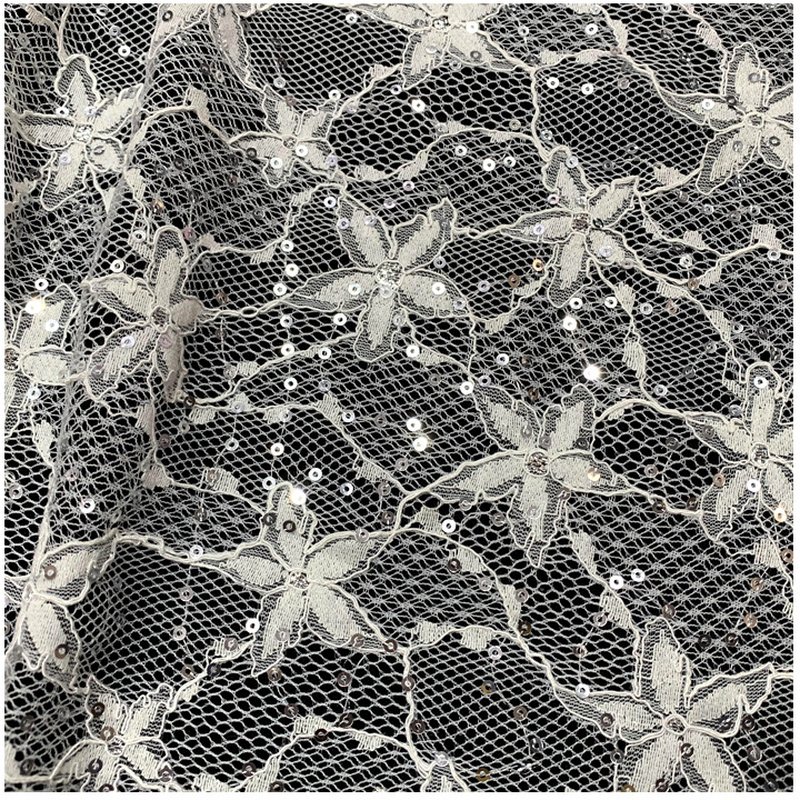 Lace Fabric Sequin Kids Polyester for Women's Wear Wholesale Supplier 11